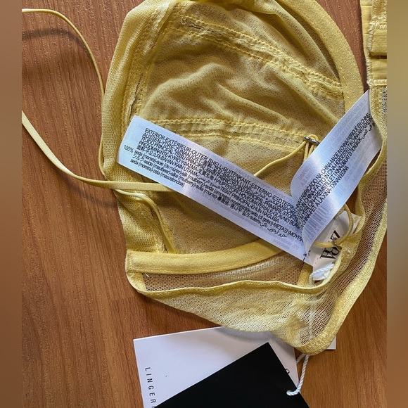 Silk mesh bra pastel yellow - Picture 6 of 6